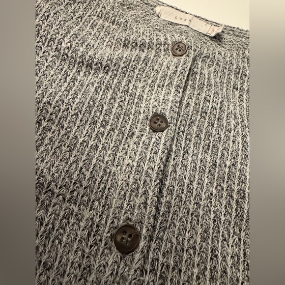 Lulu’s Payton Heather Grey Button-Up Tie-Front Tank Top - Sz M - Picture 9 of 9